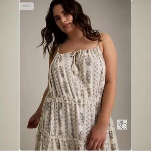 Torrid Festi Gauze Boho Halter Dress Women’s Size 1X READ